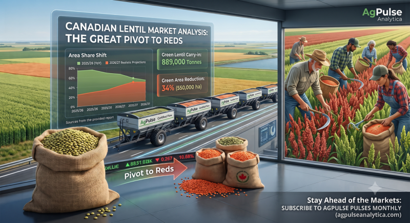 The Canadian Prairie Pivot: Why Red Lentils Are Crowding Out Greens